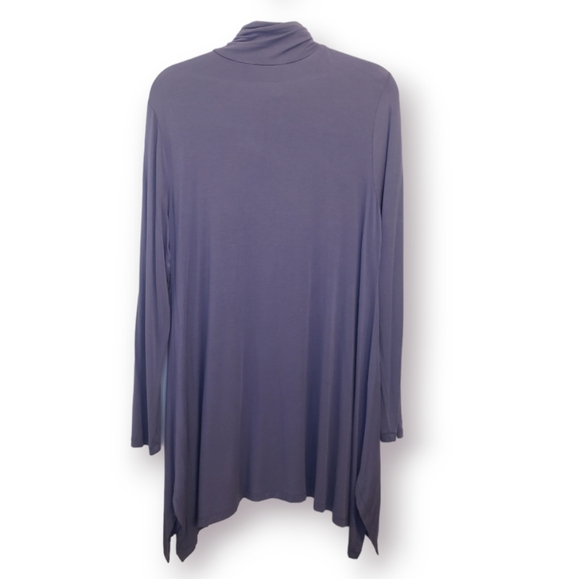 Soft Surroundings Blue Timely Turtleneck Long Sleeve Tunic Dress Size L - Picture 6 of 7